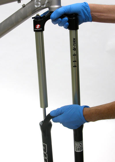 Figure 9. Install lower legs onto upper tubes