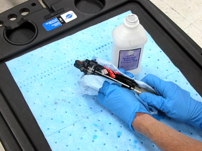Figure 5. Clean shock before beginning service work
