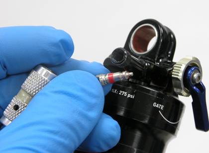 Figure 7. Remove valve core to clean and lubricate