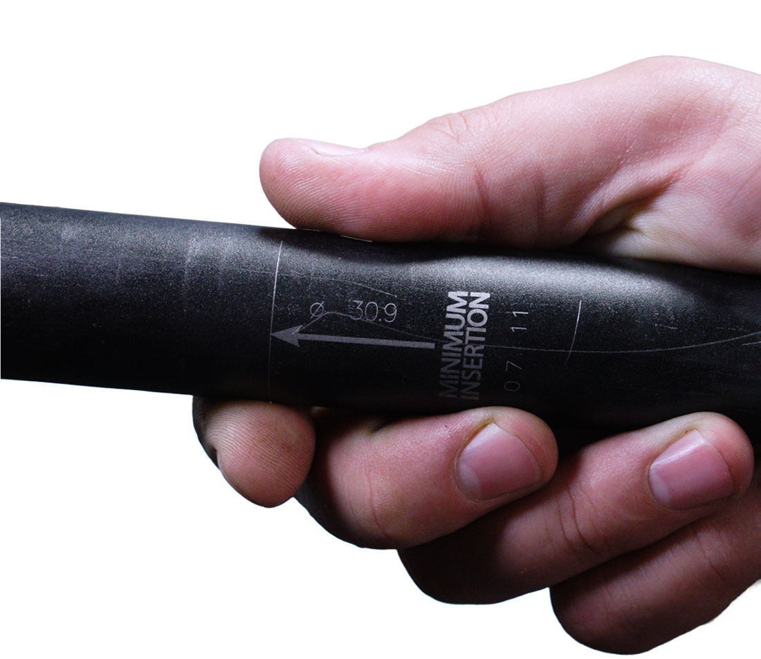 The seatpost diameter on our example bike is 30.9 mm