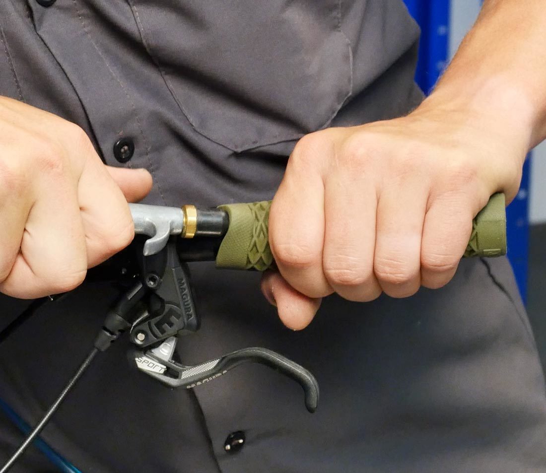 Create an air gap with an air compressor attachment