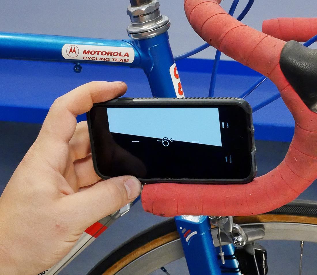 Measure and note the angle and position of the bar and components