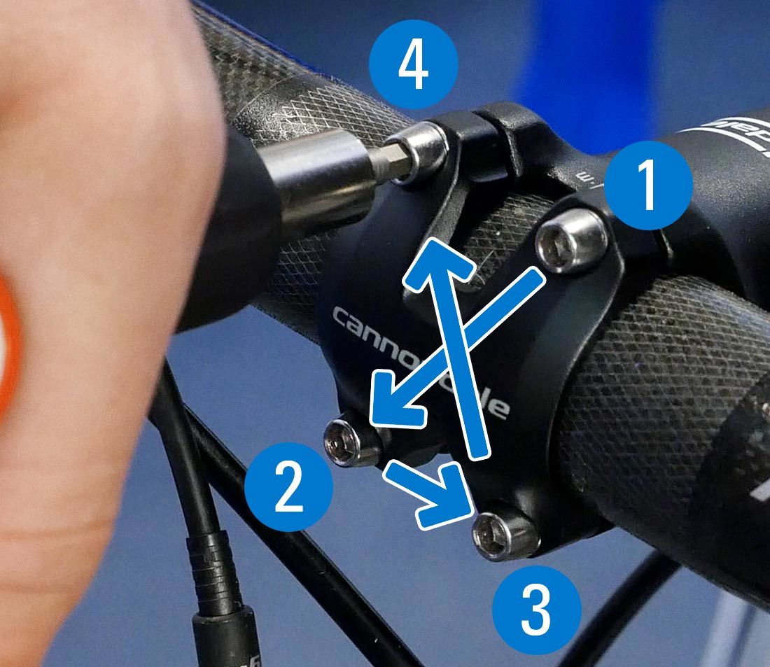 Tighten and torque in an "X" pattern