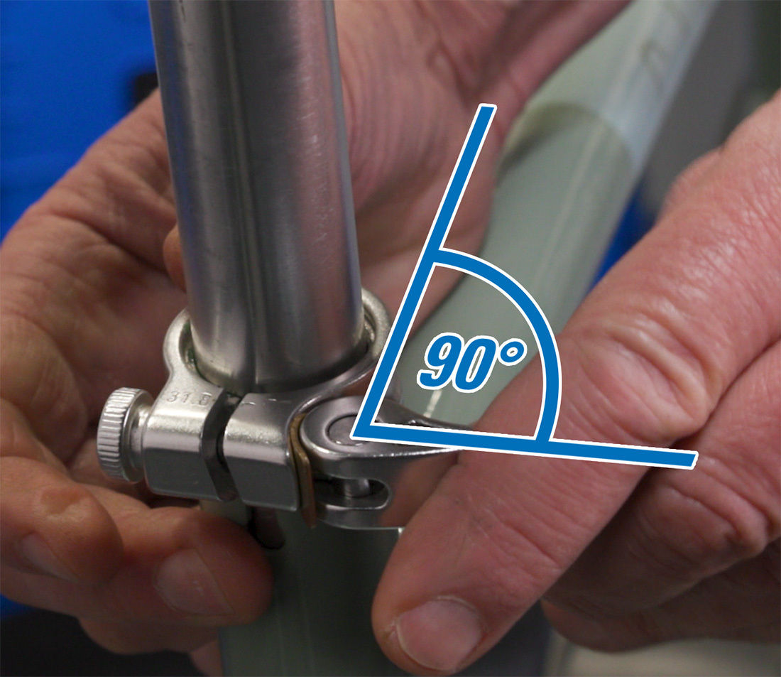 If a quick release lever opens 180 degrees, resistance should be felt starting around 90 degrees