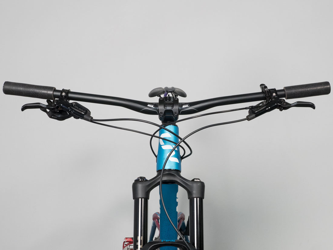 Handlebar rotated up