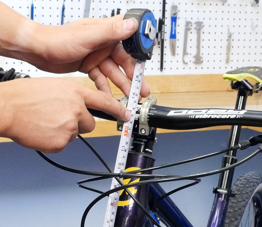 Measure to center of bar clamp if desiring to replicate bar height