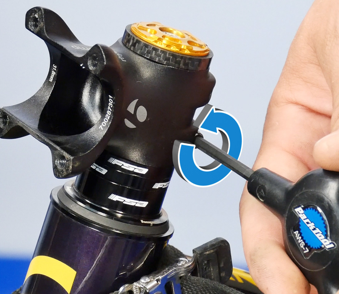 Loosen both pinch bolts