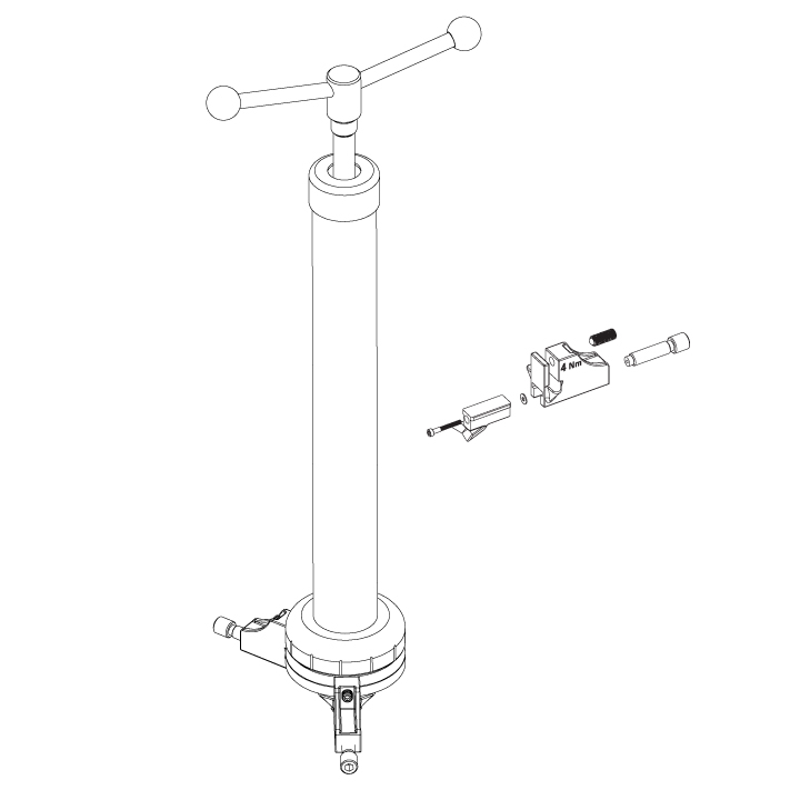Figure 9. Remove block before removing and replacing blade