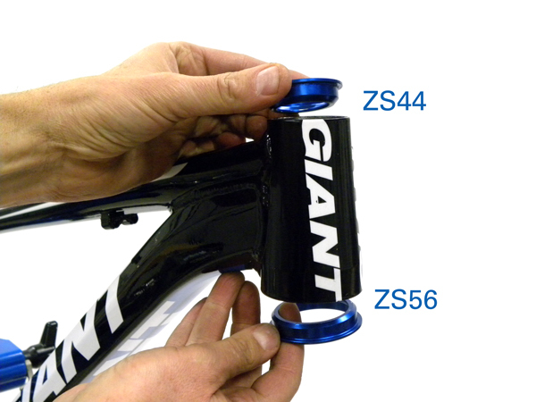 Figure 6. A tapered head tube with different sizing for lower and upper head tubes