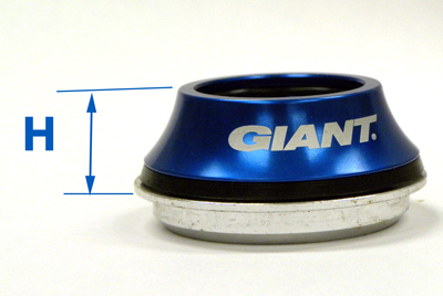 Figure 7. An upper headset assembly with a 16 mm stack height. The full SHIS listing would read ZS44/28.6 H16