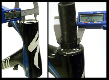 Figure 12. Integrated system in the upper head tube, IS42/28.6 (Example #5)