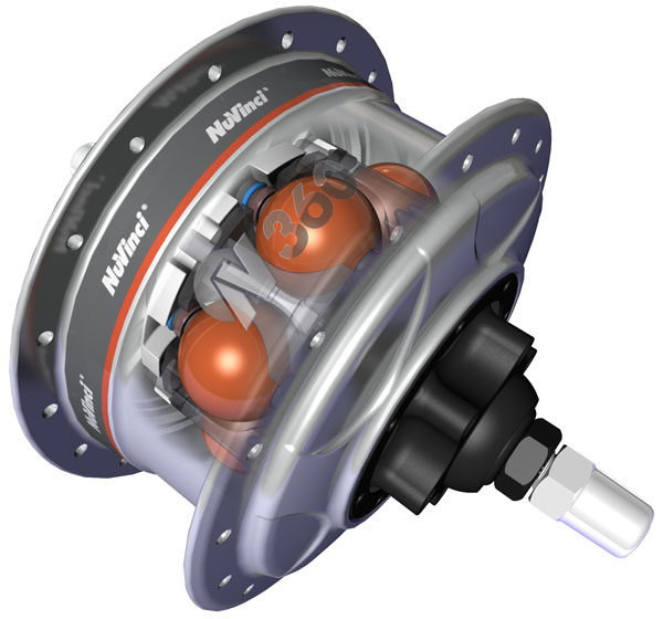 Figure 1. NuVinci™ N360® hub internal (photo credit Fallbrook Technologies)
