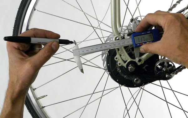 Figure 9. Measure 117mm of exposed wire for underdrive cable