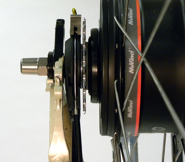 Figure 28. Look for clearance between hub-interface and frame