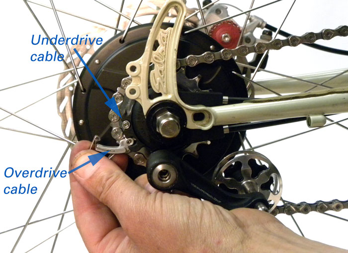Figure 32. Engage overdrive latch onto ratio-selector