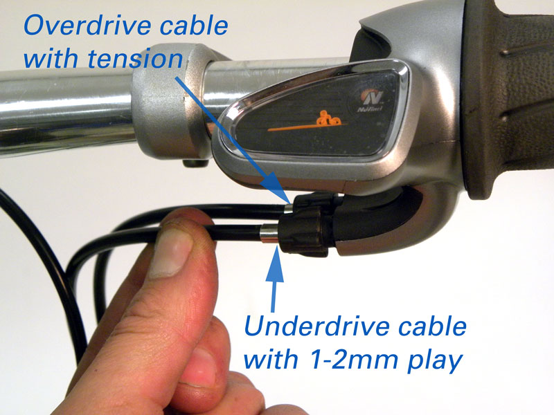 Figure 35. Check play at underdrive cable