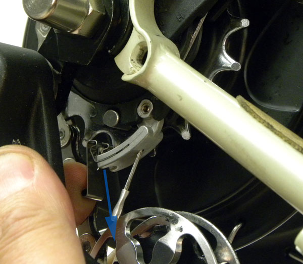 Figure 38. Release cable latch first