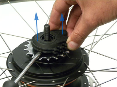 Figure 44. Lift and remove hub-interface