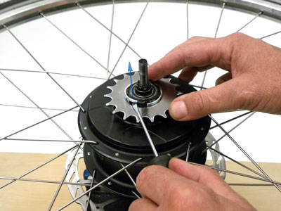 Figure 45. Remove snap ring from rear cog