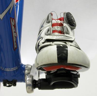 Figure 12. The pedal and sole are set normal to the bike