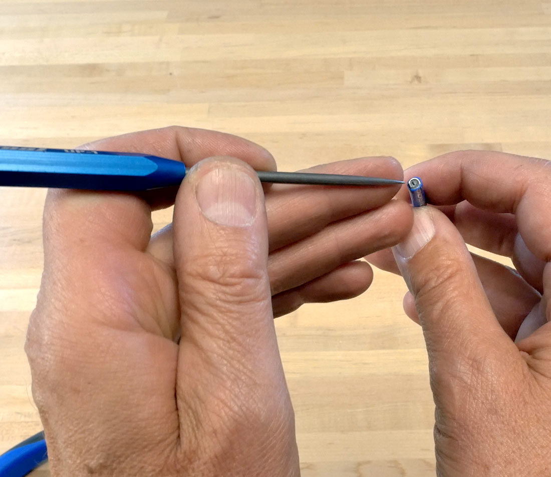 Use a seal pick opening liner inside of housing
