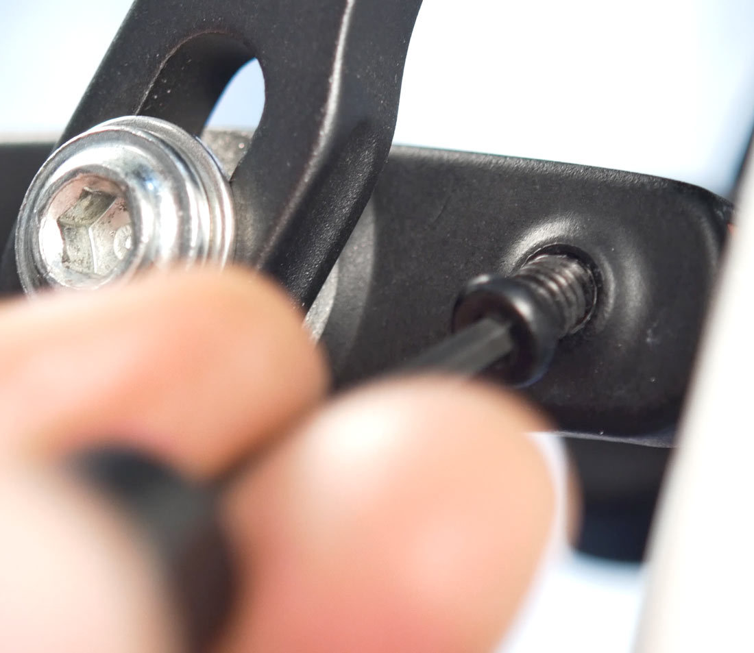 Remove any set screw before pushing pad from pad holder
