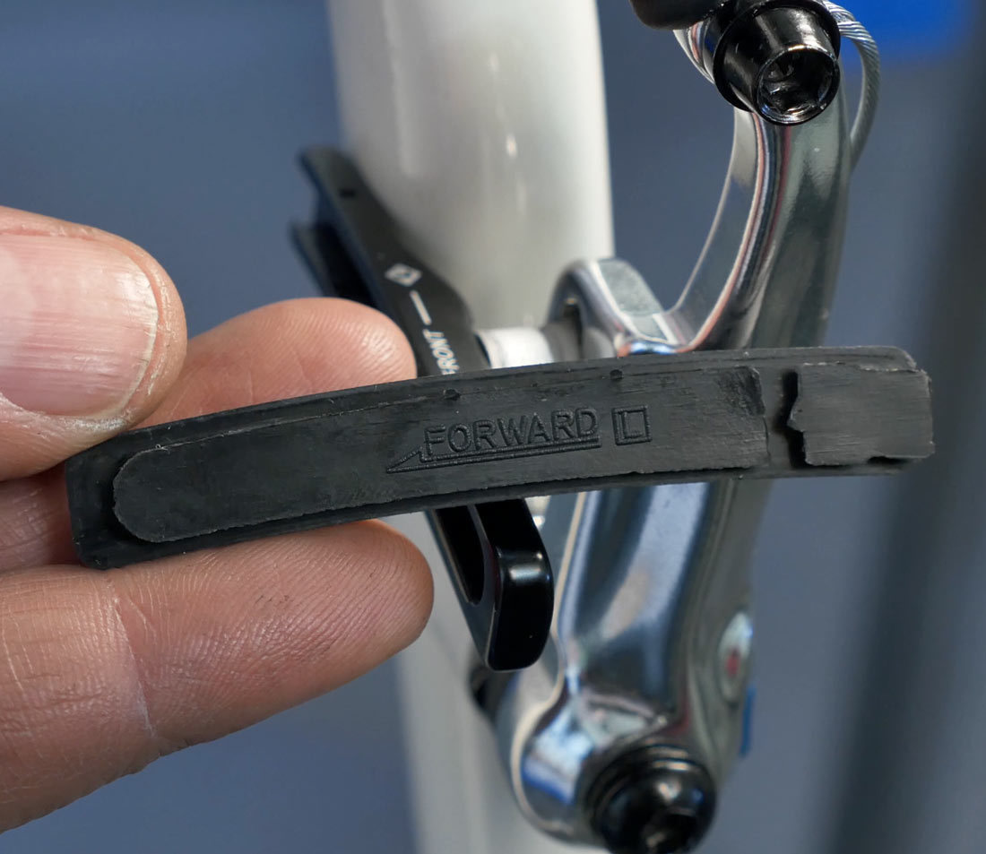 Inpsect pad for correct orientation before installing