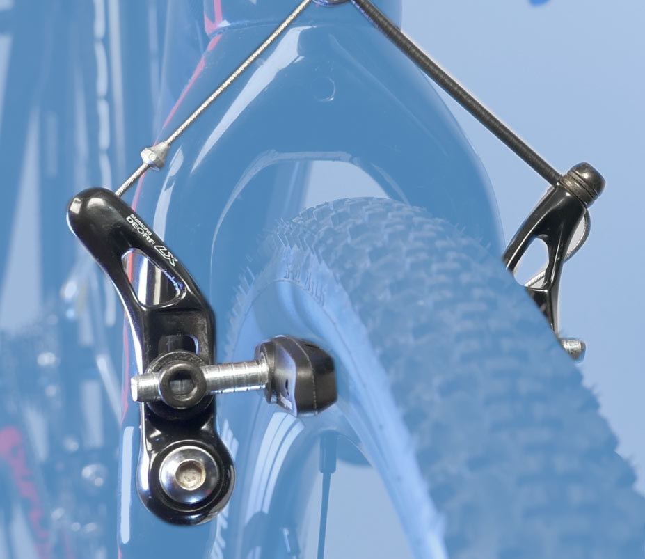 Cantilever caliper rim brake with smooth stud brake pads