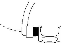 Figure 2. Pad placement for a sidepull caliper