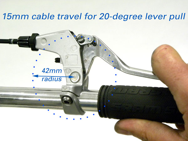 Long travel brake lever
