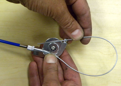 Route cable through bridging hole