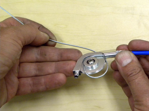 Cable is routed to outer pulley