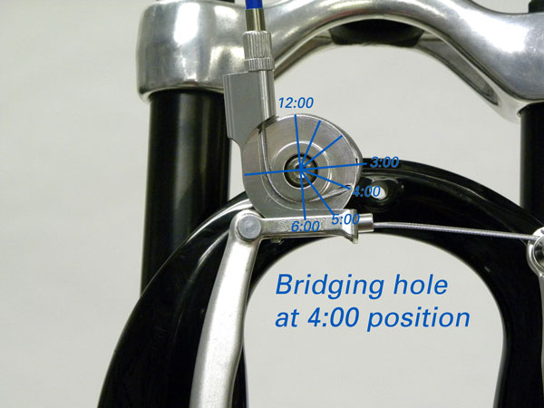 Cable bridging hole sitting at the 4:00 position