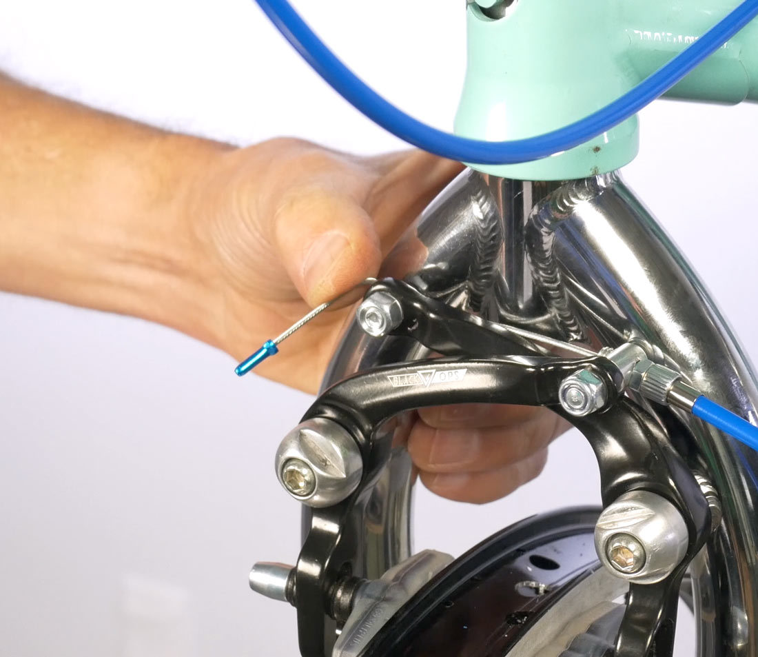 Bend cable end out of the way