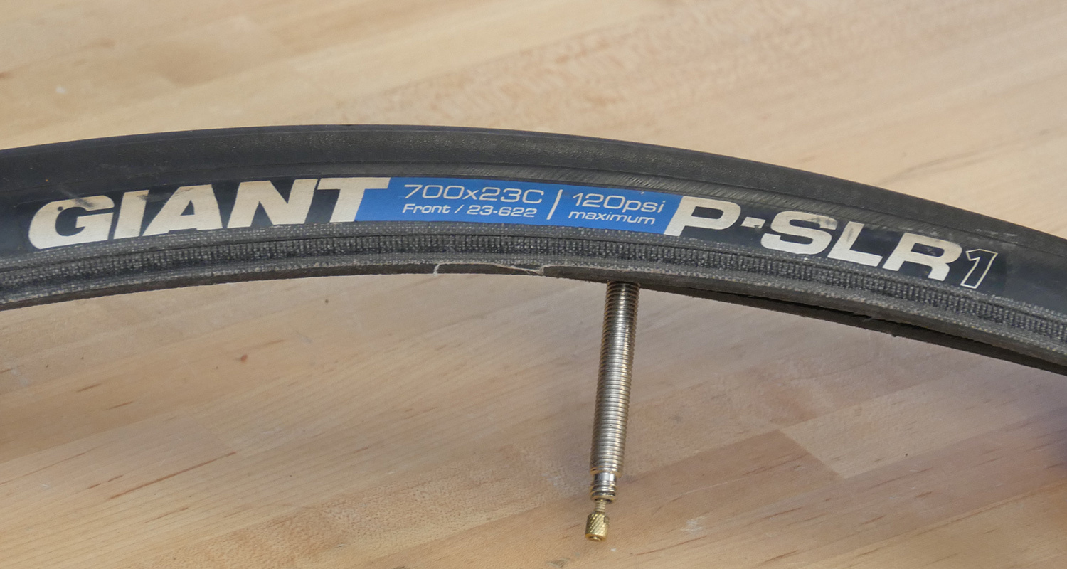 Aligning pressure recommendations with valve stem will ensure they are easy to find when inflating tire