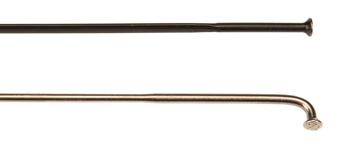 A straight pull and J-bend spoke
