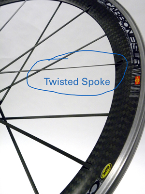 Circled twisted spoke