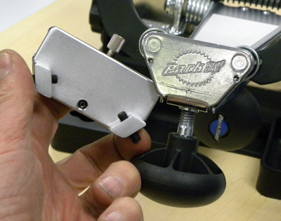 Figure 2. Backside of mounting bracket with setscrews